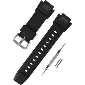 uEmoh 18mm Resin Strap Replacement for Caiso Protrek PRG-250 PRG-260 PRG-270 PRG-280 PRG-500 PRG-510 PRG-550 PRW2000 PRW2500 PRW3500 PRW5000 PRW5100 Sports Watch Replacement Strap for Men