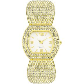 Weicam Women Classic Crystal Bangle Analog Quartz Wristwatches