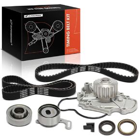 A-Premium Engine Timing Belt Kit with Water Pump Compatible with Honda Accord 1990-1997, Odyssey 1995-1997, Prelude 1992-1996 & Isuzu Oasis 1996-1997 - DOHC 2.2L