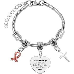 Mxrymvu Leukemia Awareness Gift Cancer Warrior Gifts for Women Kidney Cancer Leukemia Multiple Sclerosis Awareness Jewelry Get Well Soon Gifts Cancer Support Fighter Encouragement Gifts
