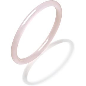 Bangle Bracelets for Women Blue Green White Chalcedony Round Bracelets Natural Gemstone Lucky Accessory Gift with Certificate Her Mom
