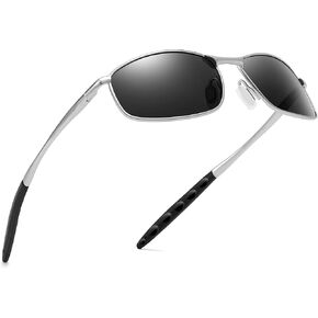SUNGAIT Rectangle Polarized Sunglasses Men Small Retro Vintage Sun glasses for Women Men UV400 Protection