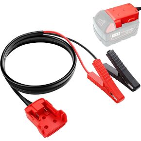 6.6ft Jumper Starter Cable Clamps for Milwaukee M18 18V, 8AWG Auto Battery Automotive Booster Cables Power Tool Line (Battery not Included)