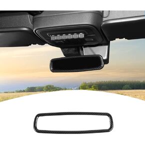 for F150 Rearview Mirror Trim Cover Frame for Ford F150 2015+ for Mustang 2009+ for Bronco/Bronco Sport 2021+ Carbon Fiber Interior Accessories