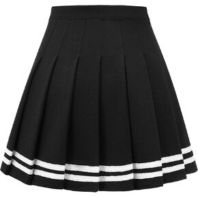 Womens Stretchy Pleated Skirts