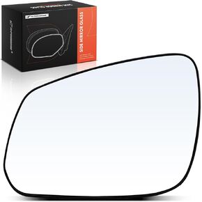 A-Premium Left Driver Side Heated Mirror Glass with Backing Plate - Compatible with Chevrolet Spark 2016 2017 2018 - Exterior Side View Flat Mirror