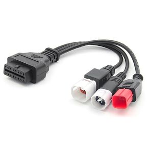3-in-1 OBD2 16 Pin to 6 Pin 4 Pin 3 Pin Diagnostic Adapter Cable,OBD1 to OBD2 Adapter for Yamaha X- MAX T Racer CRF KTM Motorcycle (3-in-1 Upgrade)