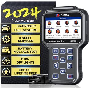 ماسح ضوئي CGSULIT SC880 لجميع الأنظمة Obd2 مع 25 خدمة خاصة، قارئ رمز TPMS لمحرك ناقل الحركة ABS SRS، وسادة هوائية/زيت/EPB/SAS/خانق/فرامل/إعادة ضبط BMS، أداة مسح نزيف ABS، تحديث مجاني، VIN تلقائي