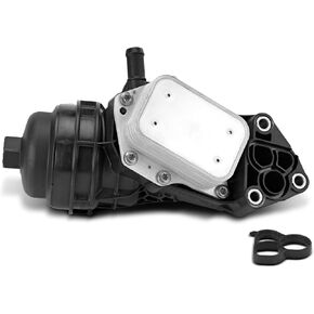 A-Premium Engine Oil Cooler and Oil Filter Housing [with Gasket] Compatible with Mercedes-Benz Vehicles - 2014-2023 - CLA250, GLA250, GLA35 AMG, A220, A35 AMG, GLB250, GLB35 AMG - 2.0L