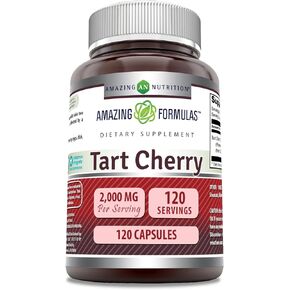 Amazing Formulas Tart Cherry Extract 7000mg Per Serving 200 Capsules Supplement | Non-GMO | Gluten Free | Made in USA