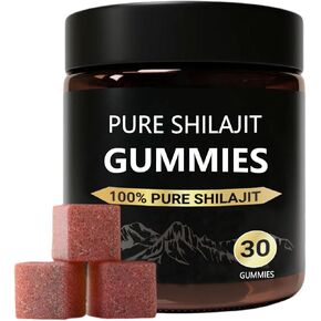 Xara Shilajit Gummies for Men, Pure Himalayan Shilajit Gummies, 85+ Trace Minerals & Fulvic Acid, No Added Sugar Non-GMO, Shilajit Gummies for Energy Boost & Immune Support, 30 Gummies