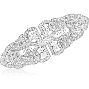Ross-Simons 5.10 ct. t.w. White Topaz Vintage-Style Pin in Sterling Silver