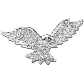 Fashion Crystal Eagle Bird Brooch Pin Full Cubic Zirconia Hawk Suit Pin Rhinestone Animal Eagle Lapel Pin Jewelry for Women Men Gifts