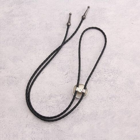 Bolo Tie Rodeo Cowboy Leather Necktie Western Necklace for Men,Women Leather Necklace with Turquoise Stone in Kuwait
