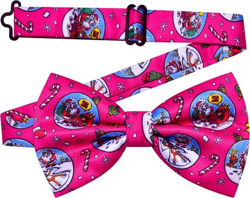 Branduce Men's Christmas Bow ties Festival Theme Printed Bowties Pre-Tied Neckwear Snow Tree Pattern in Kuwait