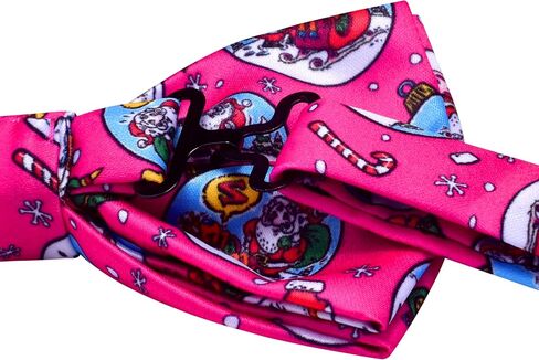 Branduce Men's Christmas Bow ties Festival Theme Printed Bowties Pre-Tied Neckwear Snow Tree Pattern in Kuwait