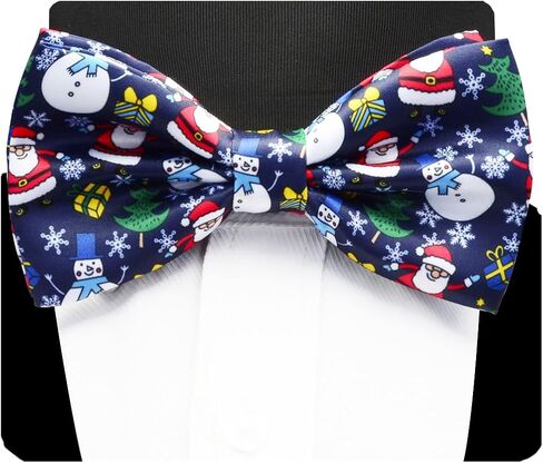 Branduce Men's Christmas Bow ties Festival Theme Printed Bowties Pre-Tied Neckwear Snow Tree Pattern in Kuwait
