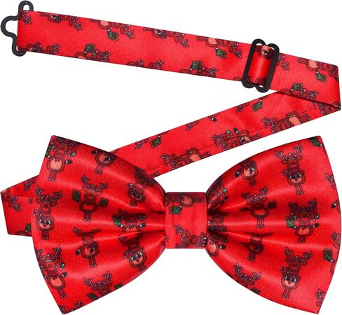 Branduce Men's Christmas Bow ties Festival Theme Printed Bowties Pre-Tied Neckwear Snow Tree Pattern in Kuwait