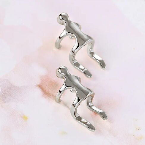 coadipress Climbing Man Non Pierced Ear Clip Earrings for Women Men Funny Unisex Climber Person Human Shaped Earring Punk Unique Man Ear Cuff Earrings Jewelry in Saudi Arabia