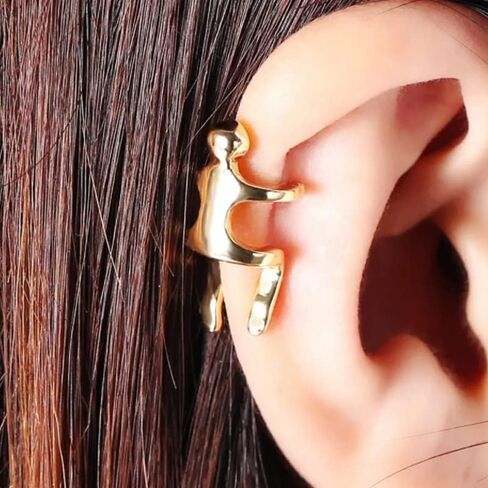 coadipress Climbing Man Non Pierced Ear Clip Earrings for Women Men Funny Unisex Climber Person Human Shaped Earring Punk Unique Man Ear Cuff Earrings Jewelry in Saudi Arabia