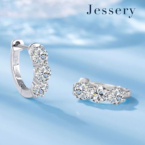 Moissanite Diamond Earrings For Women Huggies Sterling Silver Hoop Earrings For Women Hypoallergenic White Gold Earrings Mens Hoop Earrings Lab Grown Diamond Earrings Mens Silver Jewelry Earing Houston Diamond District in Saudi Arabia
