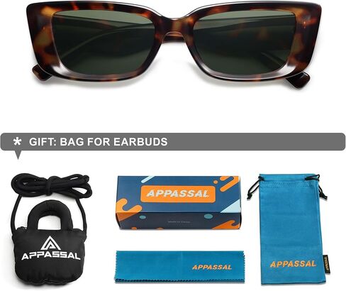 Retro Rectangle Sunglasses for Women Men 90s Frame Polarized Sun Glasses UV Protection Shades AP3689 in Kuwait