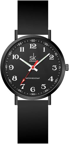 SHENGKE Casual Fashion Women Sport Watch Sweat Resistant Students Watch with Easy Read Dial and Silicone Band,Water Resistant in Kuwait