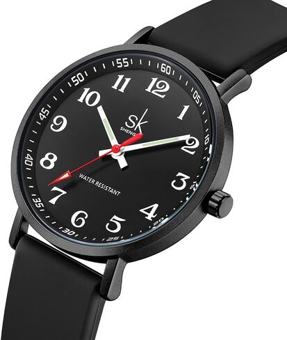 SHENGKE Casual Fashion Women Sport Watch Sweat Resistant Students Watch with Easy Read Dial and Silicone Band,Water Resistant in Kuwait