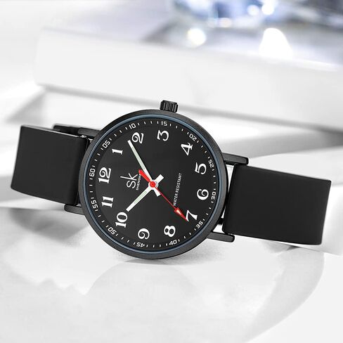 SHENGKE Casual Fashion Women Sport Watch Sweat Resistant Students Watch with Easy Read Dial and Silicone Band,Water Resistant in Kuwait