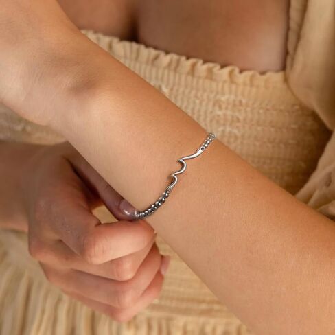 Wave Bracelet, Gift for Women/Friends/Mom/Daughter/Sister Best Friend Bracelet Friendship Jewelry Gifts Besties Soul Sisters Daughters Christmas Gifts for Her in Saudi Arabia