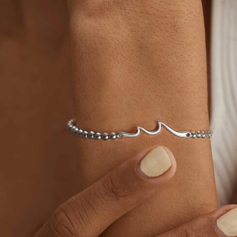 Wave Bracelet, Gift for Women/Friends/Mom/Daughter/Sister Best Friend Bracelet Friendship Jewelry Gifts Besties Soul Sisters Daughters Christmas Gifts for Her in Saudi Arabia