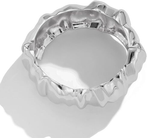 Denifery مطروق واسعة مكتنزة الإسورة أساور للنساء لذيذ الحد الأدنى الذهب الكفة المعصم المفتوحة أساور بيان مجوهرات عصرية فريدة من نوعها in Kuwait