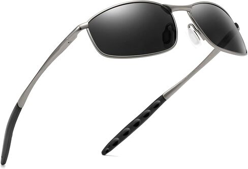 SUNGAIT Rectangle Polarized Sunglasses Men Small Retro Vintage Sun glasses for Women Men UV400 Protection in Saudi Arabia