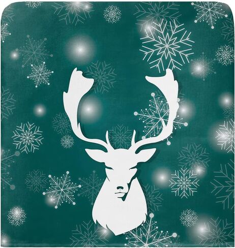 Savannan Dining Chair Back Covers, Merry Christmas Snowflake Polka Dot Gold White Chair Covers Chair Slipcovers Protective Covers for Holiday Party Festival Decoration, Set of 4 in Kuwait