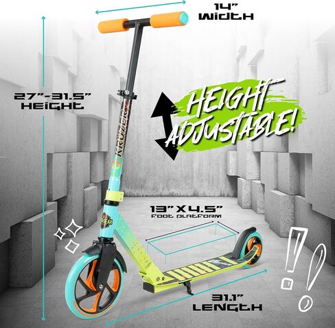 Madd Gear Aero 150 Kick Scooter - Suits Boys & Girls Ages 5+ - Max Rider Weight 220lbs - Large 6" Wheels - Lightweight Folding Design in Saudi Arabia