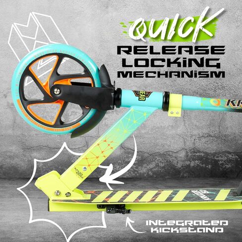 Madd Gear Aero 150 Kick Scooter - Suits Boys & Girls Ages 5+ - Max Rider Weight 220lbs - Large 6" Wheels - Lightweight Folding Design in Saudi Arabia