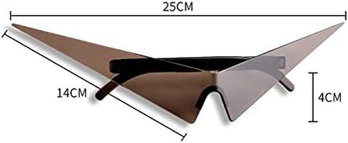 Anime Inspired Sunglasses Futuristic Comic Costume Cosplay Glasses Eyeglasses Large Pointy Triangle Black Pink for Women Men in Saudi Arabia