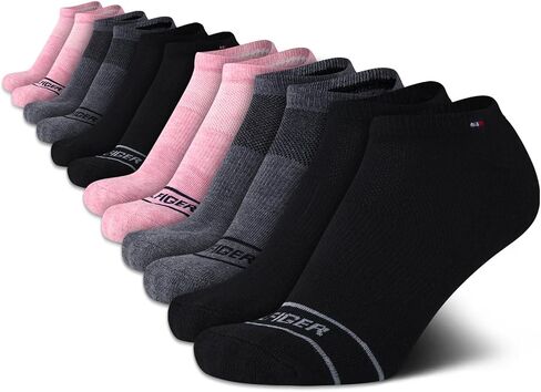 Tommy Hilfiger Women's No Show Socks - 12 Pack Soft Cushion Low Cut No Show Socks for Women - Women's Athletic Socks in Saudi Arabia