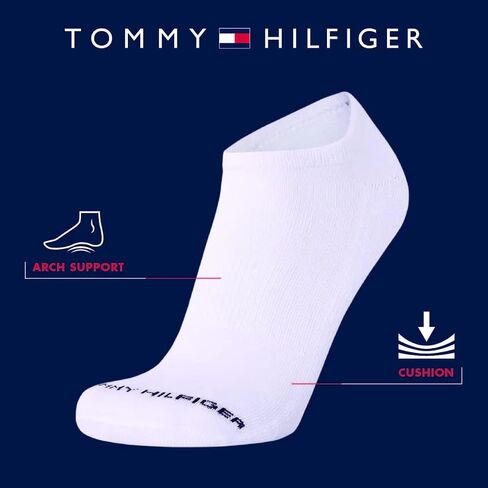 Tommy Hilfiger Women's No Show Socks - 12 Pack Soft Cushion Low Cut No Show Socks for Women - Women's Athletic Socks in Saudi Arabia
