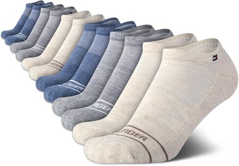 Tommy Hilfiger Women's No Show Socks - 12 Pack Soft Cushion Low Cut No Show Socks for Women - Women's Athletic Socks in Saudi Arabia