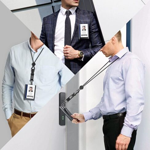 محفظة حامل شارة ELV، حامل بطاقة هوية من الألومنيوم عالي التحمل مع زر تحرير سريع، مشبك معدني لبطاقة هوية المكاتب، معرف المدرسة، رخصة السائق، المحفظة، يحمل 1-4 بطاقات in Kuwait