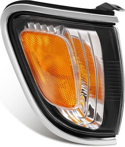 HECASA Pair Corner Light Compatible with 2001-2004 Toyota Tacoma Replacement for TO2520161 TO2521161 with Chrome Trim Turn Signal Corner Lamp Assembly Yellow Lens+Chrome Housing Plastic in Saudi Arabia
