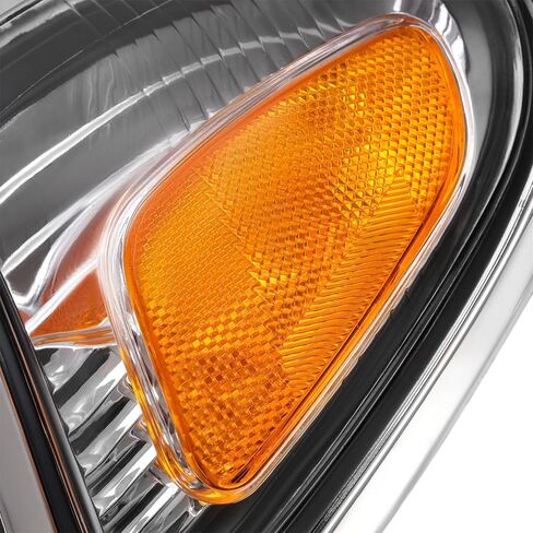 HECASA Pair Corner Light Compatible with 2001-2004 Toyota Tacoma Replacement for TO2520161 TO2521161 with Chrome Trim Turn Signal Corner Lamp Assembly Yellow Lens+Chrome Housing Plastic in Saudi Arabia