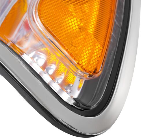 HECASA Pair Corner Light Compatible with 2001-2004 Toyota Tacoma Replacement for TO2520161 TO2521161 with Chrome Trim Turn Signal Corner Lamp Assembly Yellow Lens+Chrome Housing Plastic in Saudi Arabia