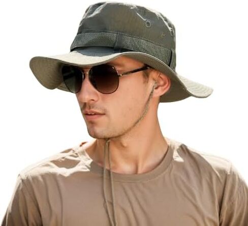 Cowboy Hat for Men, Outdoor Fashion Sun Hat with Adjustable Drawstring and UV Sun Protection in Saudi Arabia