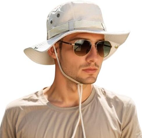 Cowboy Hat for Men, Outdoor Fashion Sun Hat with Adjustable Drawstring and UV Sun Protection in Saudi Arabia