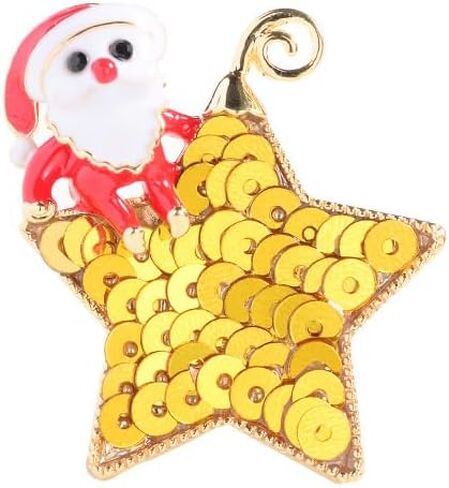 Festive Christmas Brooch Pin Sparkling Rhinestone Brooches for Women Holiday Accessories Decoration Fashion Elegant Xmas Pin Collection Jewelry Gifts in Saudi Arabia