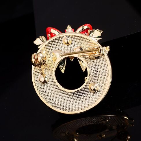 Festive Christmas Brooch Pin Sparkling Rhinestone Brooches for Women Holiday Accessories Decoration Fashion Elegant Xmas Pin Collection Jewelry Gifts in Saudi Arabia
