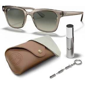 Ray-Ban RB4323 Square Shape Sunglasses With Eyewear Kit Bundle - High Bridge Fit - Square Sunglasses