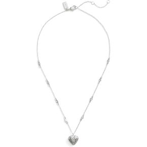 COACH Women's Signature Quilted Heart Pendant Necklace